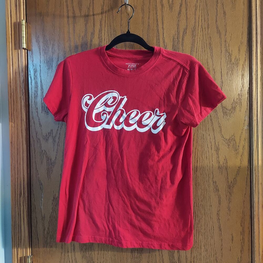 Women's Cheer Short Sleeve Graphic T-Shirt - Red Size XS red